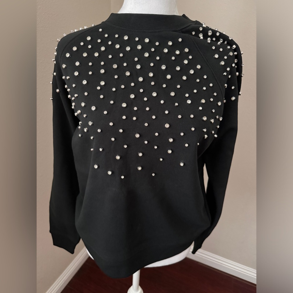 Black embellished sweater from Express